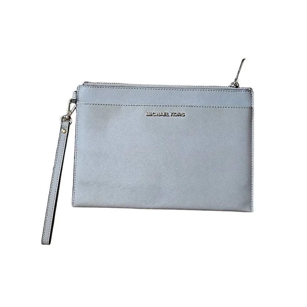Micheal Kors Flat Wristlet Bag Grey-ish